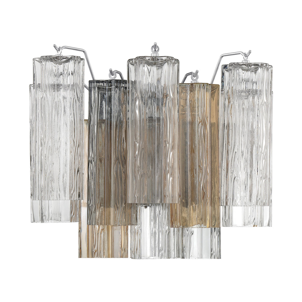 Modern Wall Sconce - Aged Brass & Polished Chrome Lighting