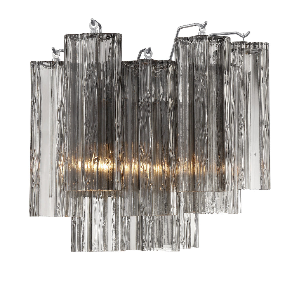 Modern Wall Sconce - Aged Brass & Polished Chrome Lighting | Alternate View