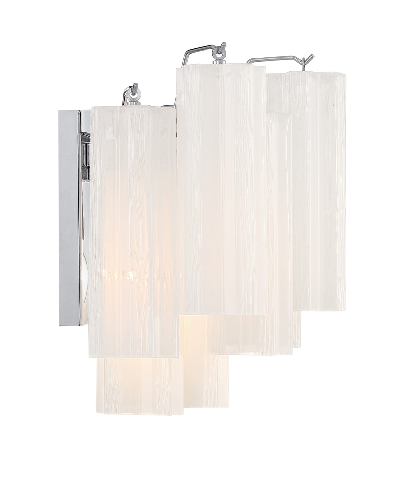 Modern Wall Sconce - Aged Brass & Polished Chrome Lighting | Alternate View