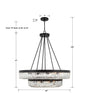 West Hollywood 26-Light Chandelier in Charcoal Bronze | Item Dimensions
