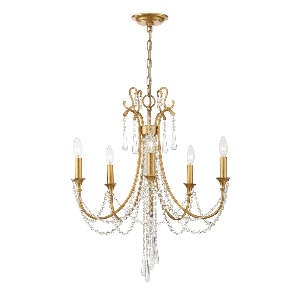 The Melrose and Madison collection brings a chic and lively vibe to any space with its stunning light fixtures. This fixture is a perfect example of this, featuring sparkling strands of cut crystal jewels draped over a sleek frame to create a beautiful bowl-shaped silhouette.