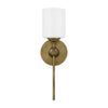 Transitional Wall Sconce in Brushed Nickel Finish | Alternate View