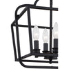 Hampton Retreat 4 Light Semi-Flush Mount in Matte Black | Alternate View