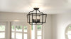 Hampton Retreat 4 Light Semi-Flush Mount in Matte Black | Lifestyle View