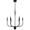 Hampton Retreat 6-Light Chandelier in Matte Black | Alternate View