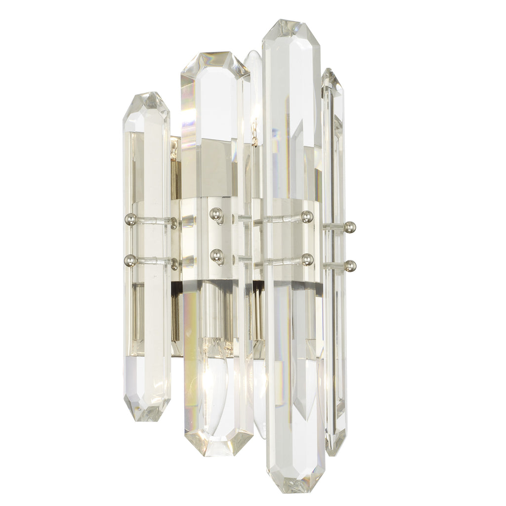 Crystal Glamour Modern Wall Mount Light - West Hollywood 2 Light | Alternate View