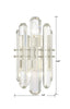 Crystal Glamour Modern Wall Mount Light - West Hollywood 2 Light | Item Dimensions