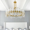 West Hollywood 12-Light Modern Chandelier with Aged Brass | Lifestyle View