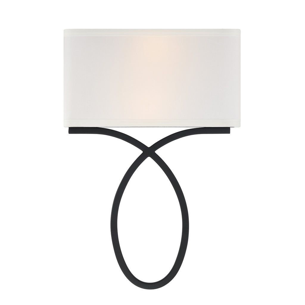 Hampton Retreat Wall Sconce - Elegant Metal Accent, Silk Shade, Black, Polished Nickel, Gold