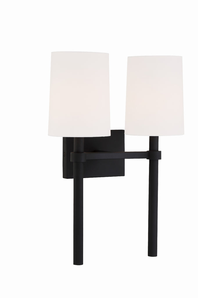 Black Forged Bryant Park 2 Light Modern/Contemporary Wall Mount | Alternate View