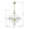 Park Avenue 5-Light Traditional Chandelier with Swarovski Crystals | Item Dimensions
