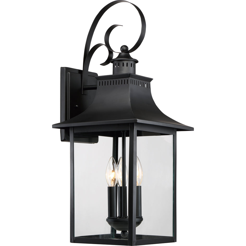 Traditional Outdoor Lantern - Bryant Park 3 Light | Mystic Black