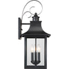 Traditional Outdoor Lantern - Bryant Park 3 Light | Mystic Black | Alternate View