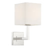 Bryant Park 1 Light Modern Wall Mount in Polished Nickel finish