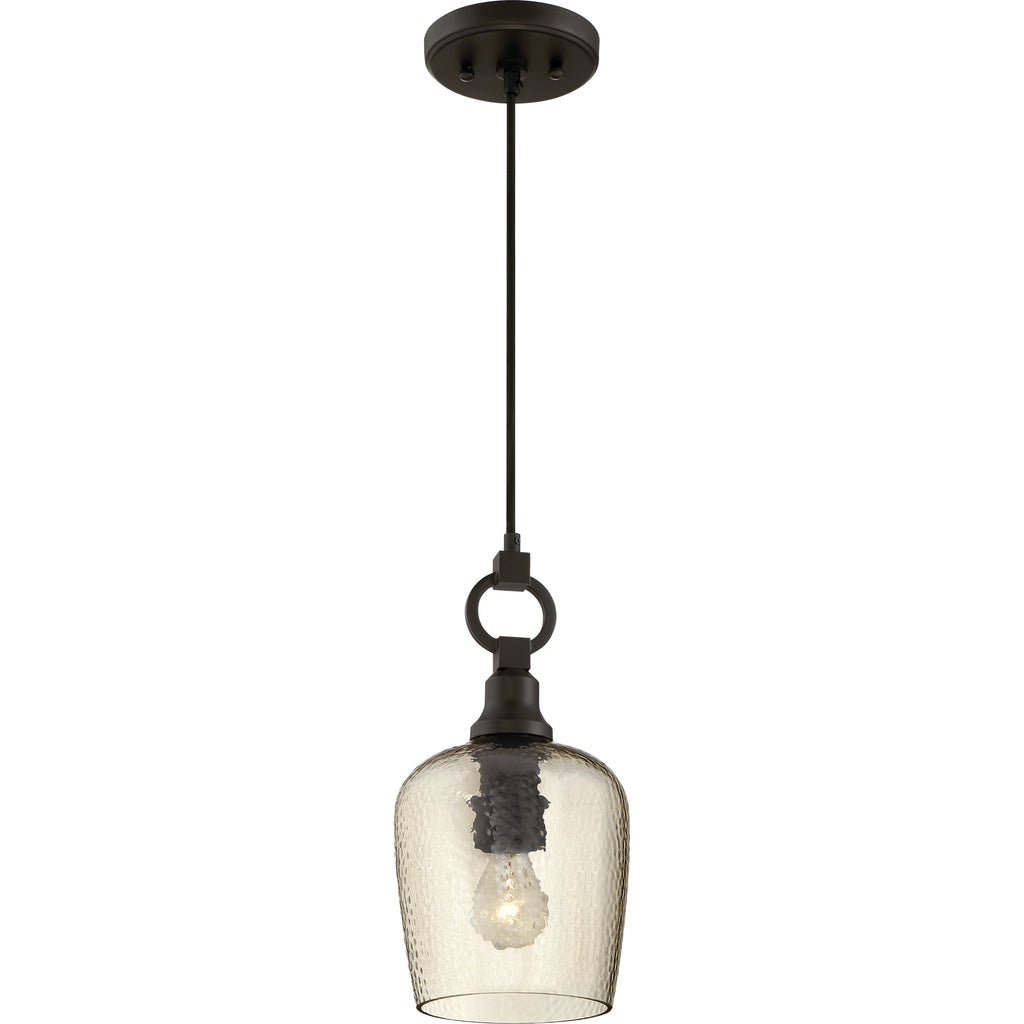 SoHo Chic Amber Glass Transitional Mini Pendant - Decor Lighting