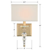 Contemporary Wall Mount West Hollywood 1 Light Fixture | Item Dimensions