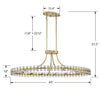 West Hollywood Chandelier | Aged Brass & Polished Nickel | Item Dimensions
