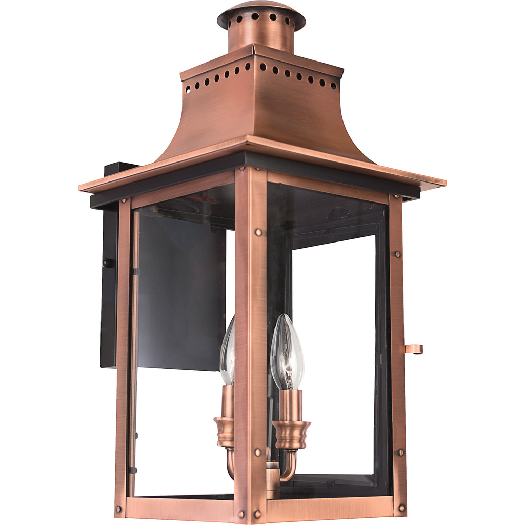 Aged Copper Lantern - Classic Outdoor Lighting