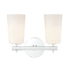 Polished Chrome 2-Light Wall Mount Fixture - Bryant Park Modern/Contemporary Design