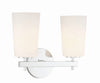 Polished Chrome 2-Light Wall Mount Fixture - Bryant Park Modern/Contemporary Design | Alternate View