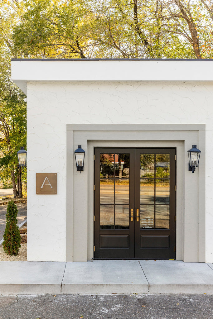 Vintage Outdoor Wall Lantern - Graphite Finish | Lifestyle View