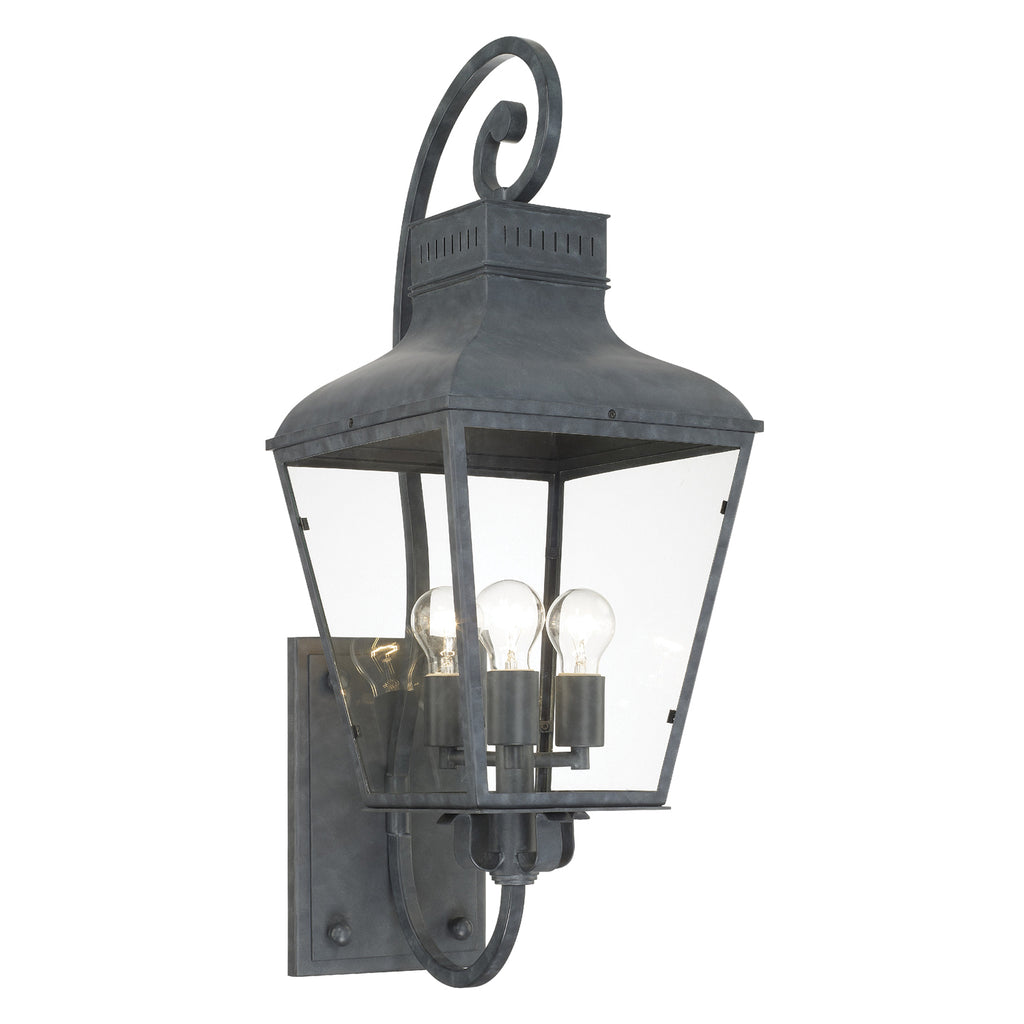 San Fernando Retreat 3-Light Outdoor Wall Lantern - Vintage Design