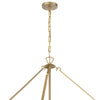 Opulent Chandelier with Crystals - Black/Gold Finish | Alternate View