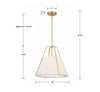 Contemporary Pendant Light - Home Decor Lighting | Item Dimensions