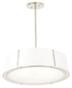 Modern Contemporary Chandelier with Double Silk Shades | Alternate View