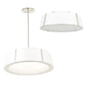 Modern Contemporary Chandelier with Double Silk Shades | Alternate View