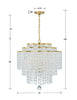 Sunset Strip 6-Light Rustic Chandelier with Cascading Crystals | Item Dimensions