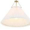 White Linen Pleated Pendant Light - Home Decor Lighting