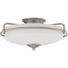 Chic 3-Light Flush Mount | Antique Nickel & Palladian Bronze | Alternate View