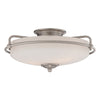 Chic 3-Light Flush Mount | Antique Nickel & Palladian Bronze