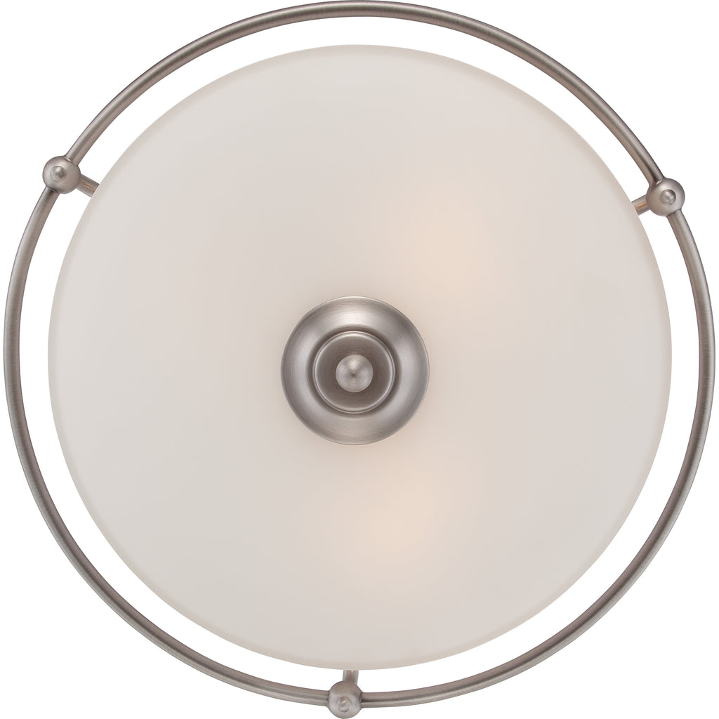 Chic 3-Light Flush Mount | Antique Nickel & Palladian Bronze | Alternate View