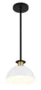 Modern Contemporary Pendant Light - White Metal Shades with Black and Gold Finishes | Alternate View