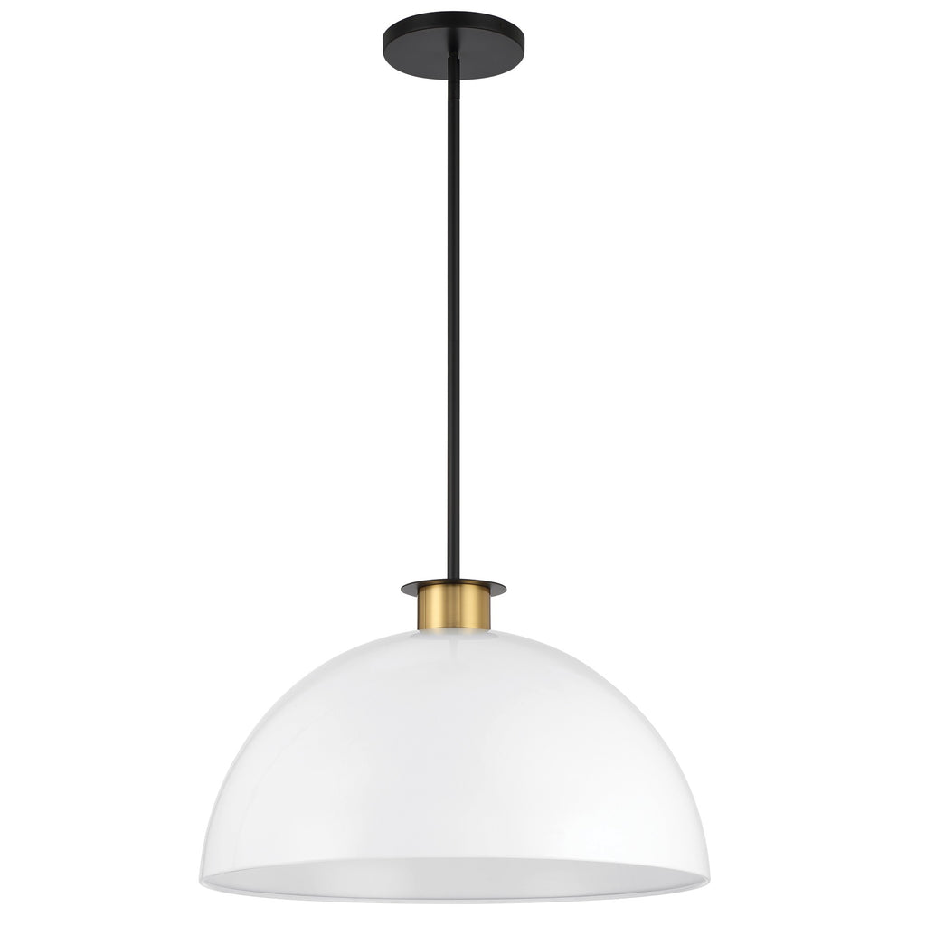 Park Slope 1 Light Modern Pendant - Black and Gold Finish | Alternate View