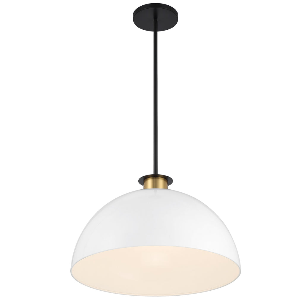 Park Slope 1 Light Modern Pendant - Black and Gold Finish | Alternate View