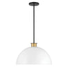 Park Slope 1 Light Modern Pendant - Black and Gold Finish