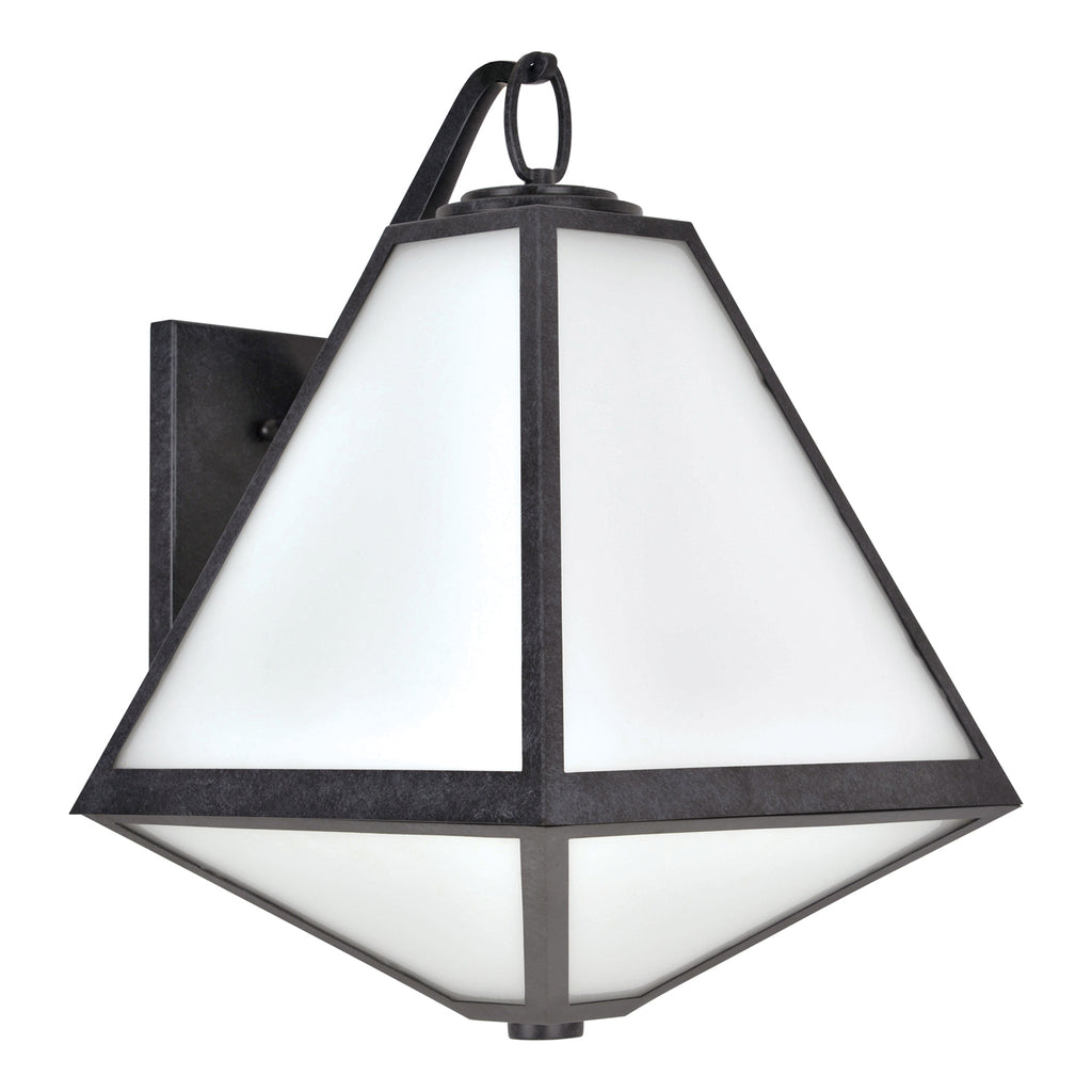 SoHo Chic 3 Light Outdoor Wall Mount in Black Charcoal