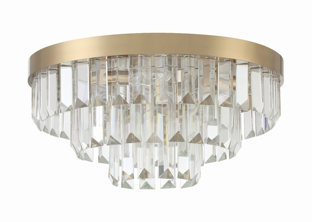 Hayes 8-Light Ceiling Mount - Aged Brass Luxury Lighting | Alternate View