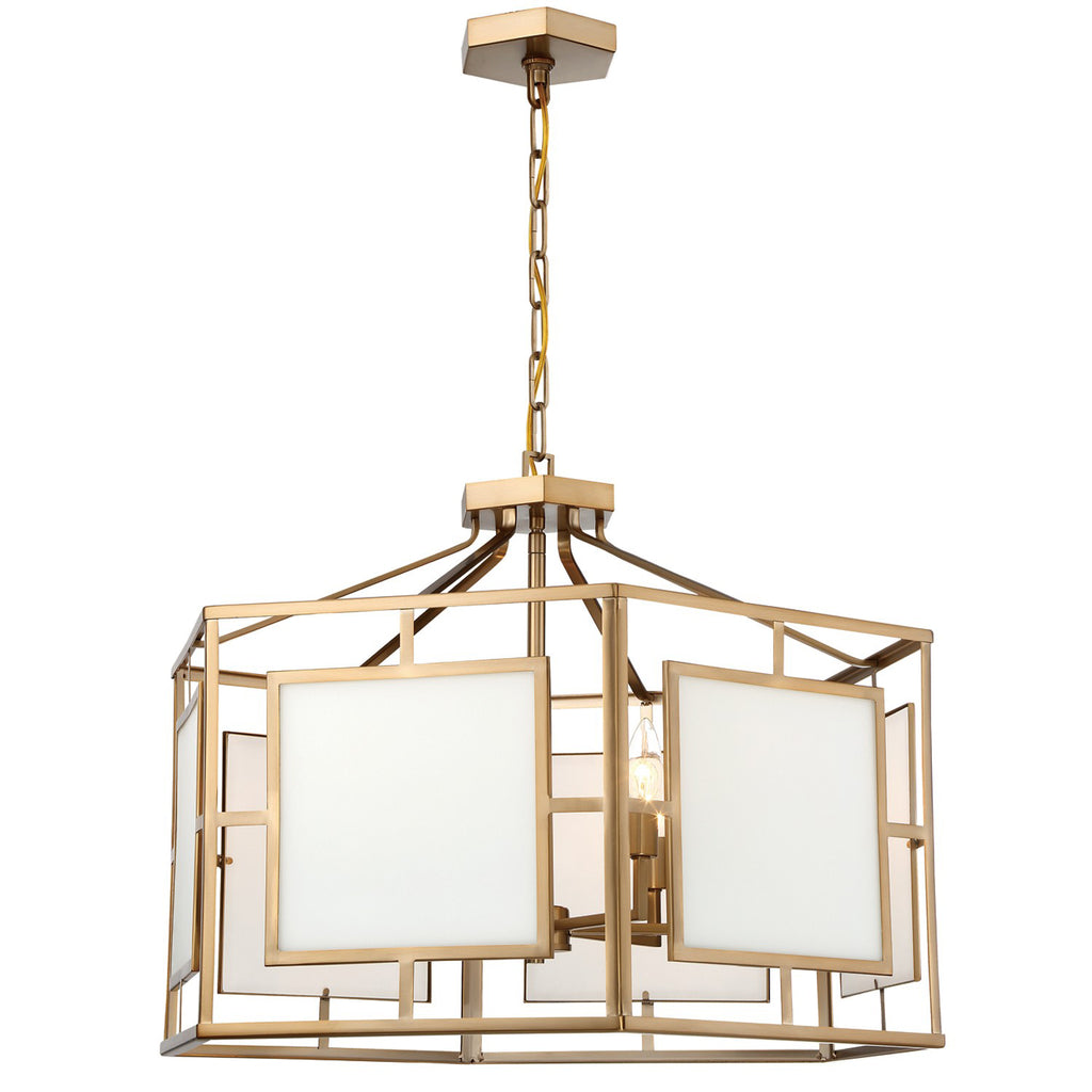 Transitional Chandelier with 6 Lights in Vibrant Gold Finish