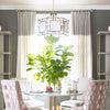 Transitional Chandelier with 6 Lights in Vibrant Gold Finish | Lifestyle View