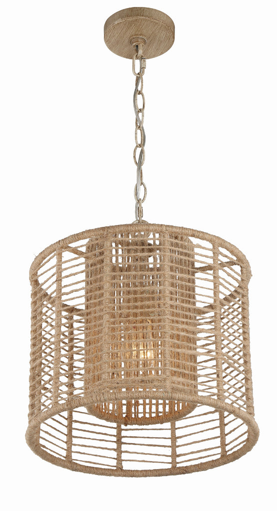 Venice Beach Boho Pendant Light with Natural Jute Design | Alternate View