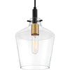 Earth Black Transitional Mini Pendant with 1 Light | Alternate View