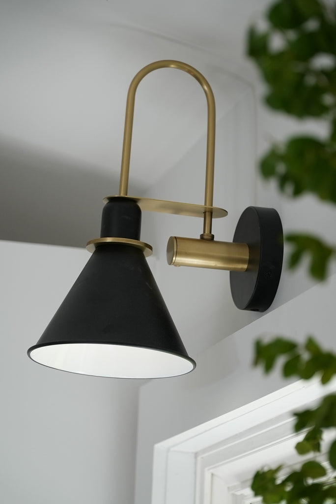 Park Slope 1 Light Transitional Wall Mount - Modern Two-Toned Design | Lifestyle View