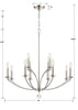 Hampton Retreat 12 Light Chandelier - Black Polished Nickel - Home Lighting | Item Dimensions