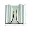 Modern Wall Mount Polished Nickel Light Fixture | Item Dimensions