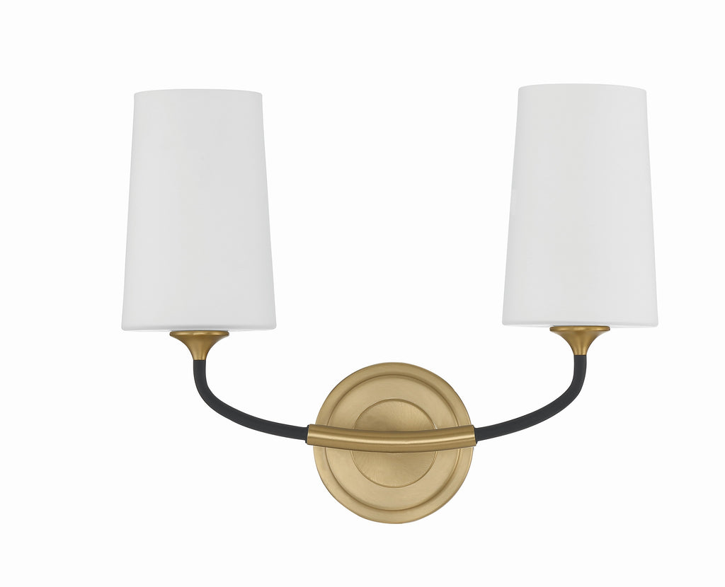 Hampton Retreat Black Forged and Modern Gold Wall Mount | Alternate View