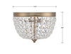 Park Avenue Classic 2 Light Transitional Ceiling Mount - Crystal Basket Design | Item Dimensions